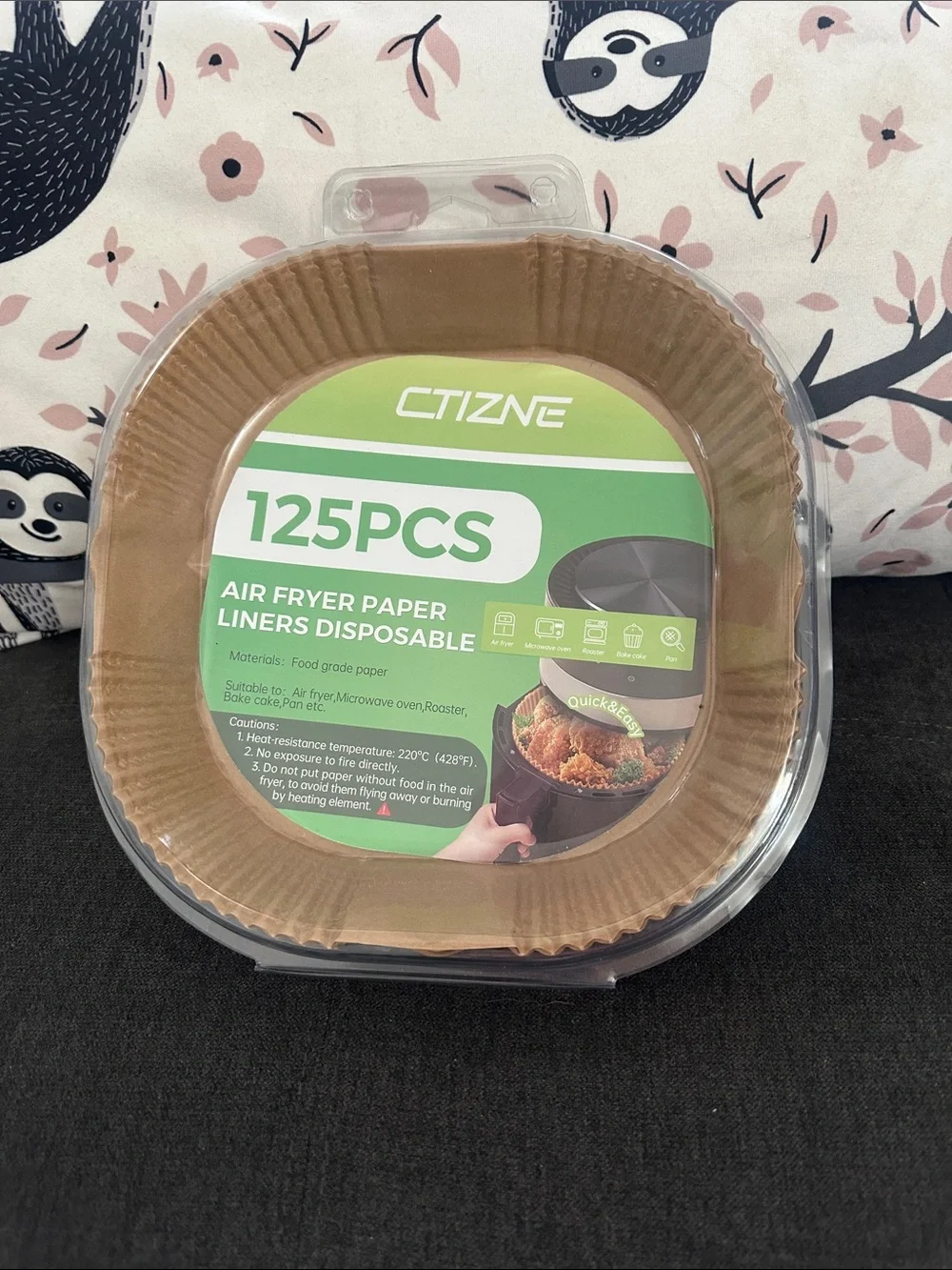 Brown Disposable Air Fryer Paper Liners - 125 pcs